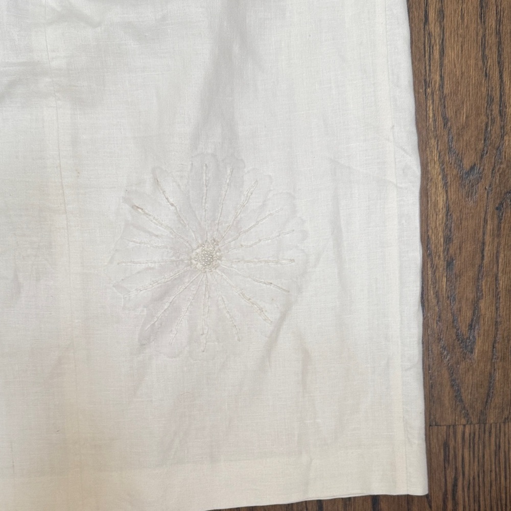 VTG Madison Studio White Linen Sleeveless Midi Dress - Picture 8 of 9